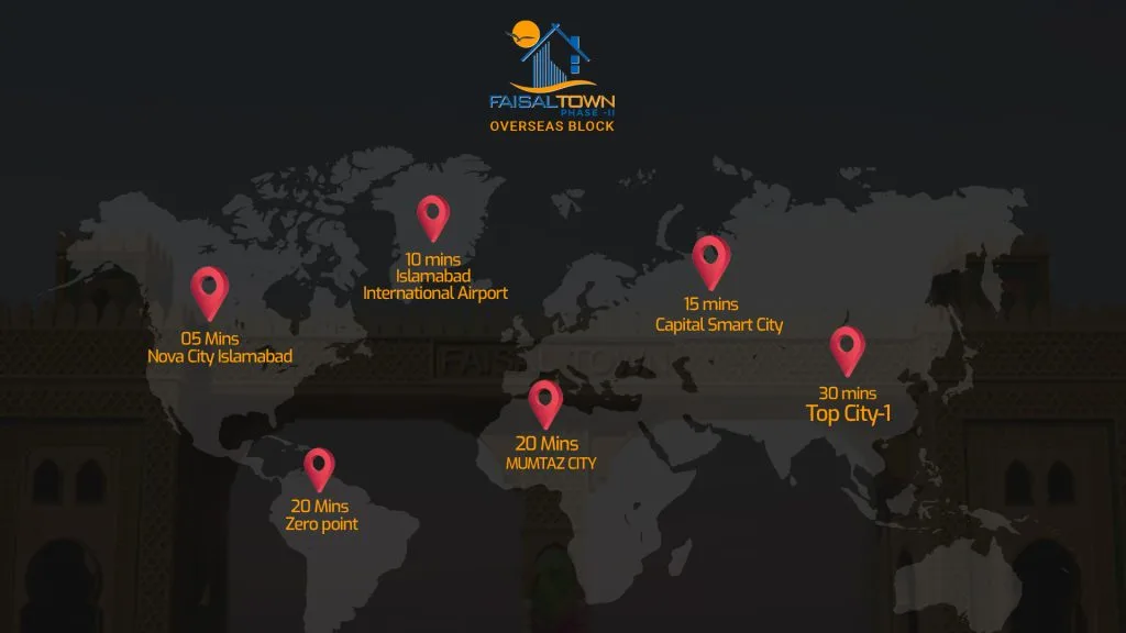 faisal town nearby location